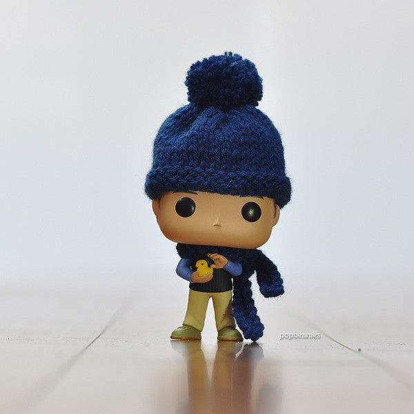 Pop! Apparel Knitted Beanie & Scarf Set [Navy] - Fugitive Toys