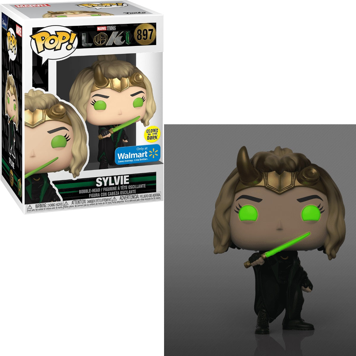 Marvel Studios Loki Series Pop! Vinyl Figure Sylvie with Cape (GITD) [897] - Fugitive Toys