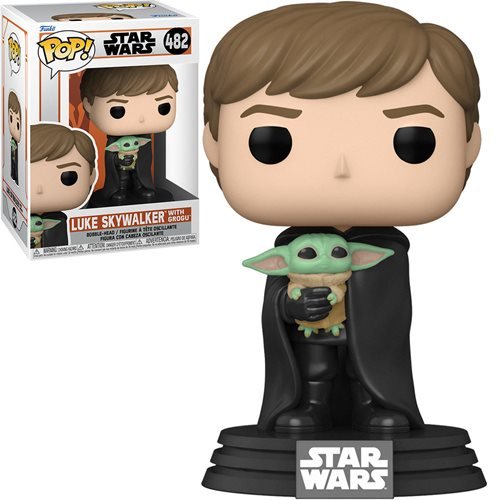 Star Wars The Mandalorian Pop! Vinyl Figure Luke Skywalker with Grogu [485] - Fugitive Toys