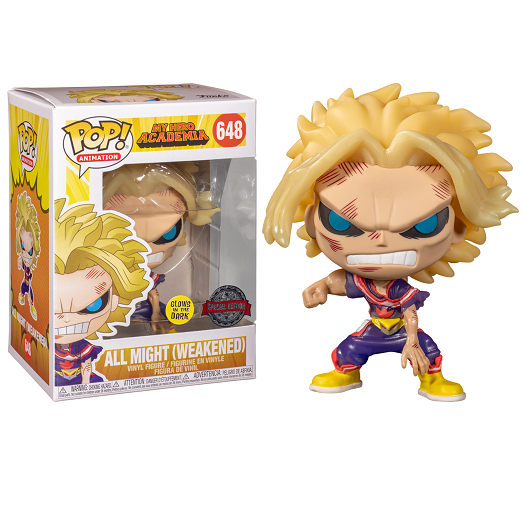 My Hero Academia Pop! Vinyl Figure All Might (Weakened) (Glow in the Dark) [648] - Fugitive Toys