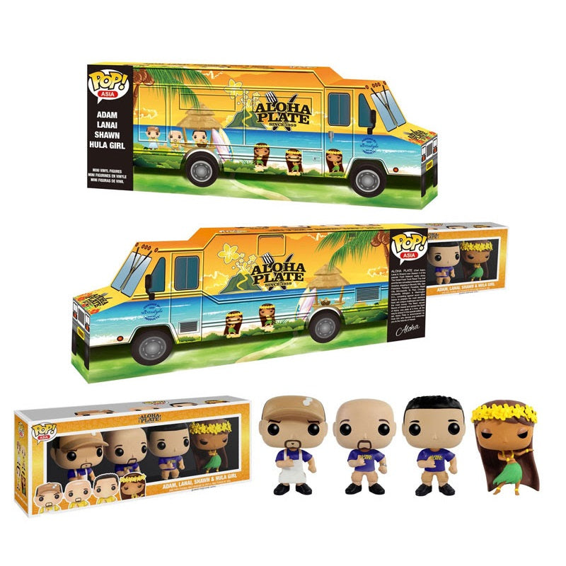 Asia Pop! Mini Vinyl Figures Aloha Plate (Adam, Lanai, Shawn & Hula Girl) - Fugitive Toys