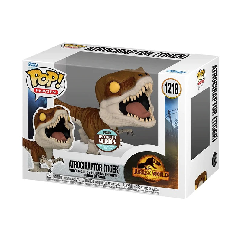 Jurassic World Dominion Pop! Vinyl Figure Atrociraptor (Tiger) [1218] - Fugitive Toys