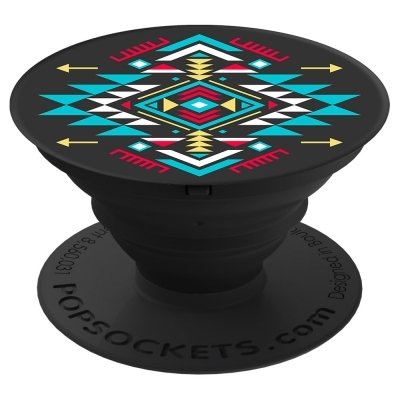 PopSockets Designs: Black & Teal Tribal Pattern - Fugitive Toys