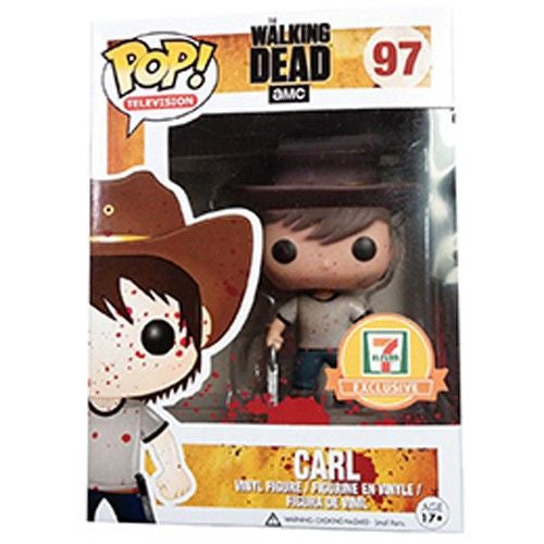 The Walking Dead Pop! Vinyl Figure Blood Splattered Carl [7-Eleven Exclusive] - Fugitive Toys