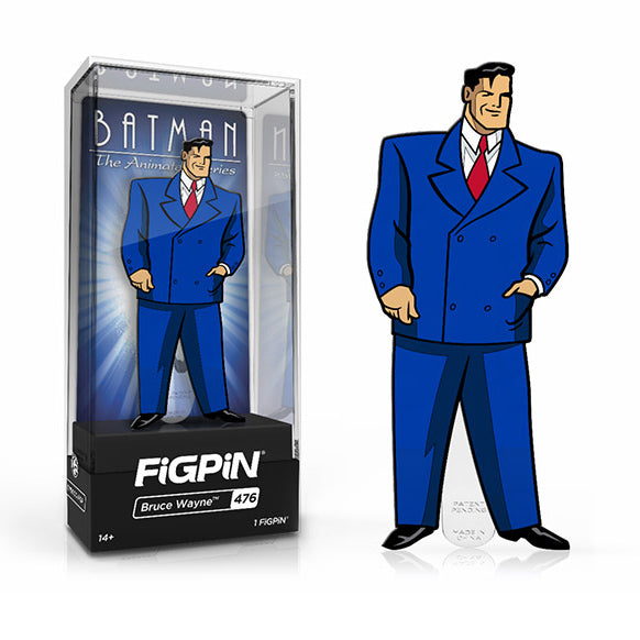 DC Batman The Animated Series: FiGPiN Enamel Pin Bruce Wayne (Limited Edition) [476] - Fugitive Toys