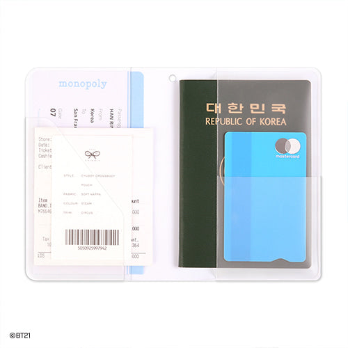 BT21 Checkerboard Passport Cover Inside