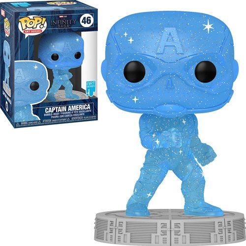 Marvel Avengers Infinity Saga Art Series Pop! Vinyl Figure Captain America Blue w/Case [46] - Fugitive Toys