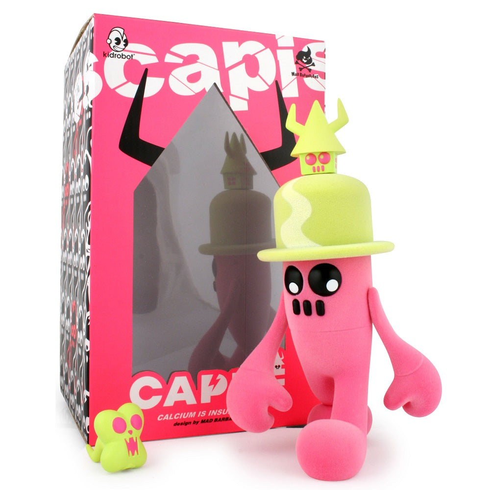 Kidrobot x Mad Barbarians Capee Pink Flocked Figure - Fugitive Toys