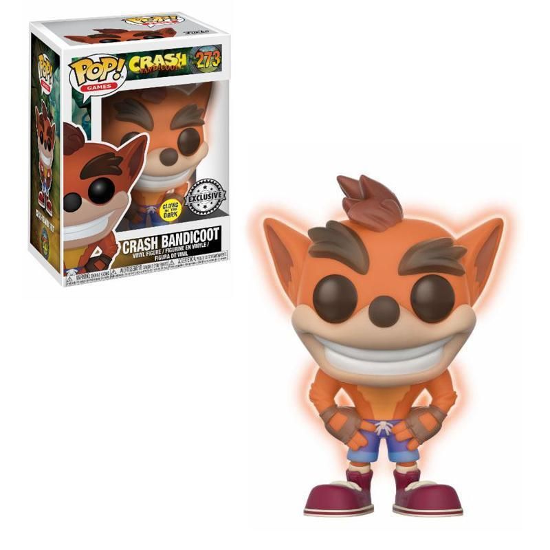 Games Pop! Vinyl Figure Crash Bandicoot Glow in the Dark [273] - Fugitive Toys