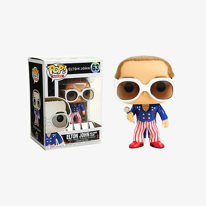 Rocks Pop! Vinyl Figure Elton John Red White and Blue [63] - Fugitive Toys