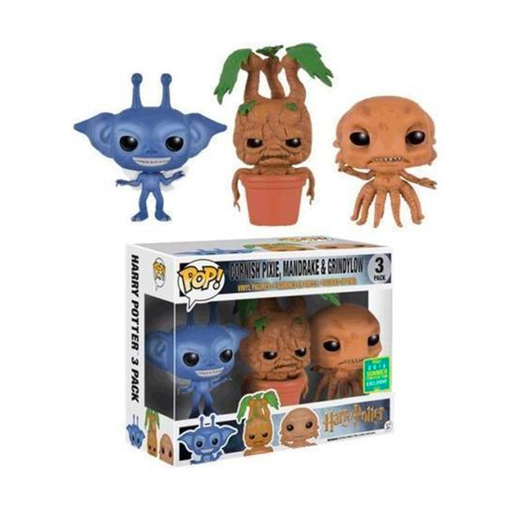 Harry Potter Pop! Minis 3 PK - Cornish Pixie, Mandrake & Grindylow [2016 Summer Convention Exclusive]