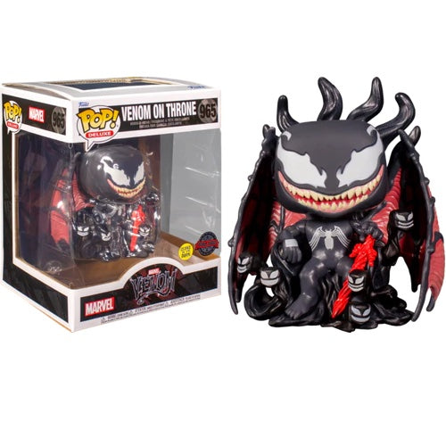 Venom Pop! Deluxe Vinyl Figure Venom on Throne (GITD SE) [965] - Fugitive Toys