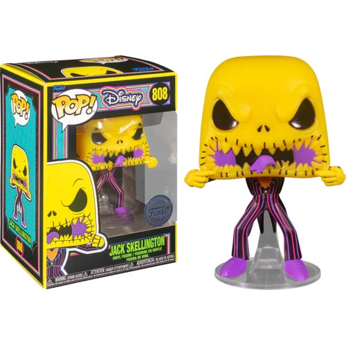 Disney The Nightmare Before Christmas Pop! Vinyl Jack Skellington Scary Face Blacklight (SE) [808] - Fugitive Toys