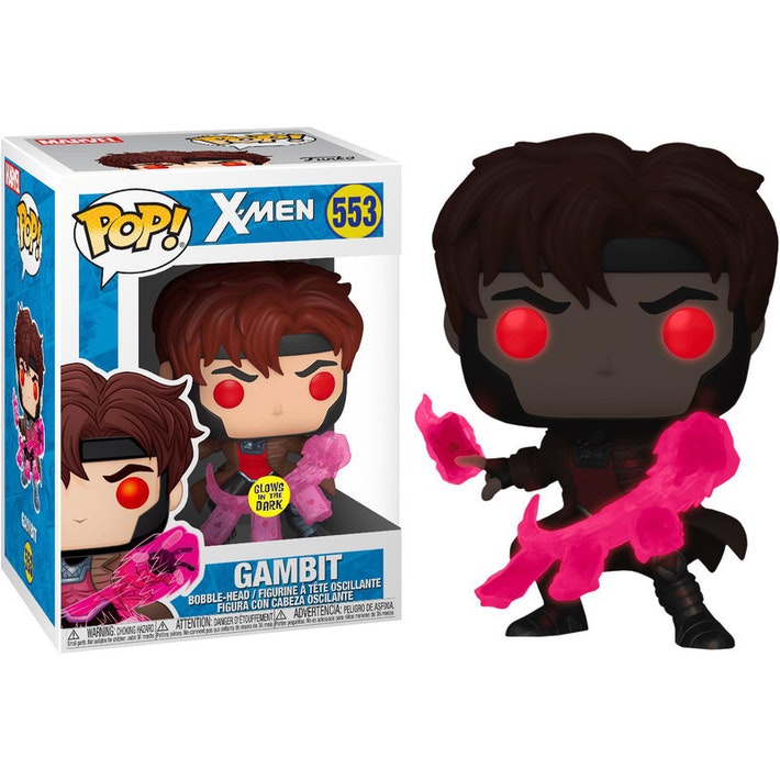 Marvel X-Men Pop! Vinyl Figure Gambit with Cards (Glow in the Dark) [553] - Fugitive Toys