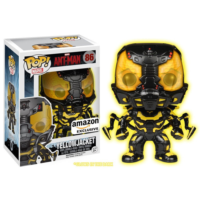 Marvel Ant-Man Pop! Vinyl Figure Glow-in-the-Dark Yellowjacket [Exclusive] [86] - Fugitive Toys