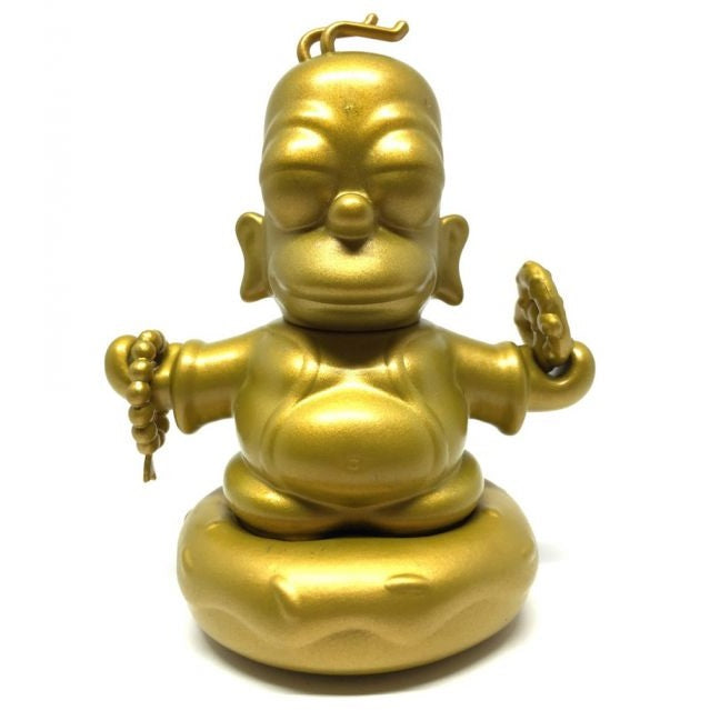 Kidrobot x Simpsons Gold Homer Buddha 3" Figure - Fugitive Toys