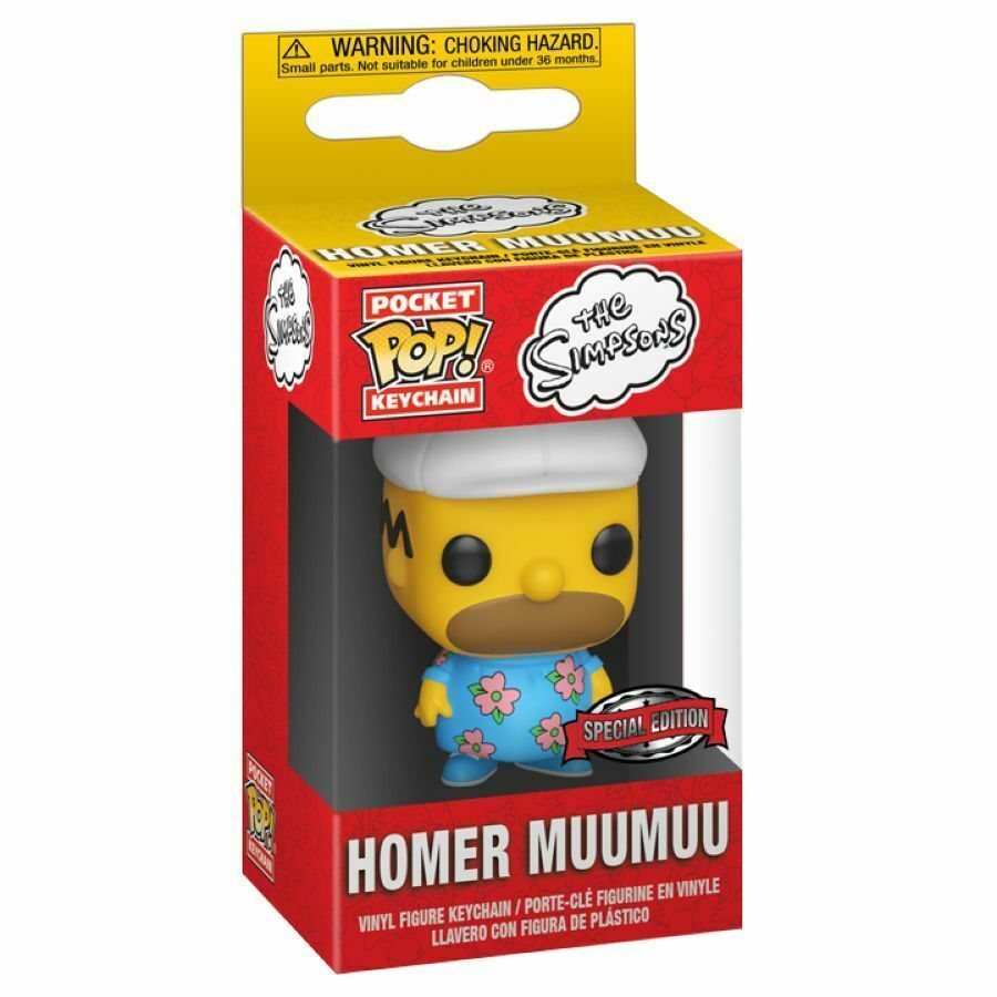 The Simpsons Pocket Pop! Keychain Homer in Muumuu - Fugitive Toys