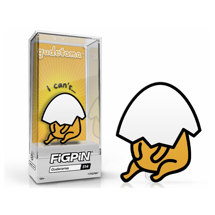 Sanrio: FiGPiN Enamel Pin Gudetama (I' Can't) [514] - Fugitive Toys