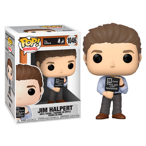 The Office Pop! Vinyl Figure Jim Halpert with Nonsense Sign [1046] - Fugitive Toys