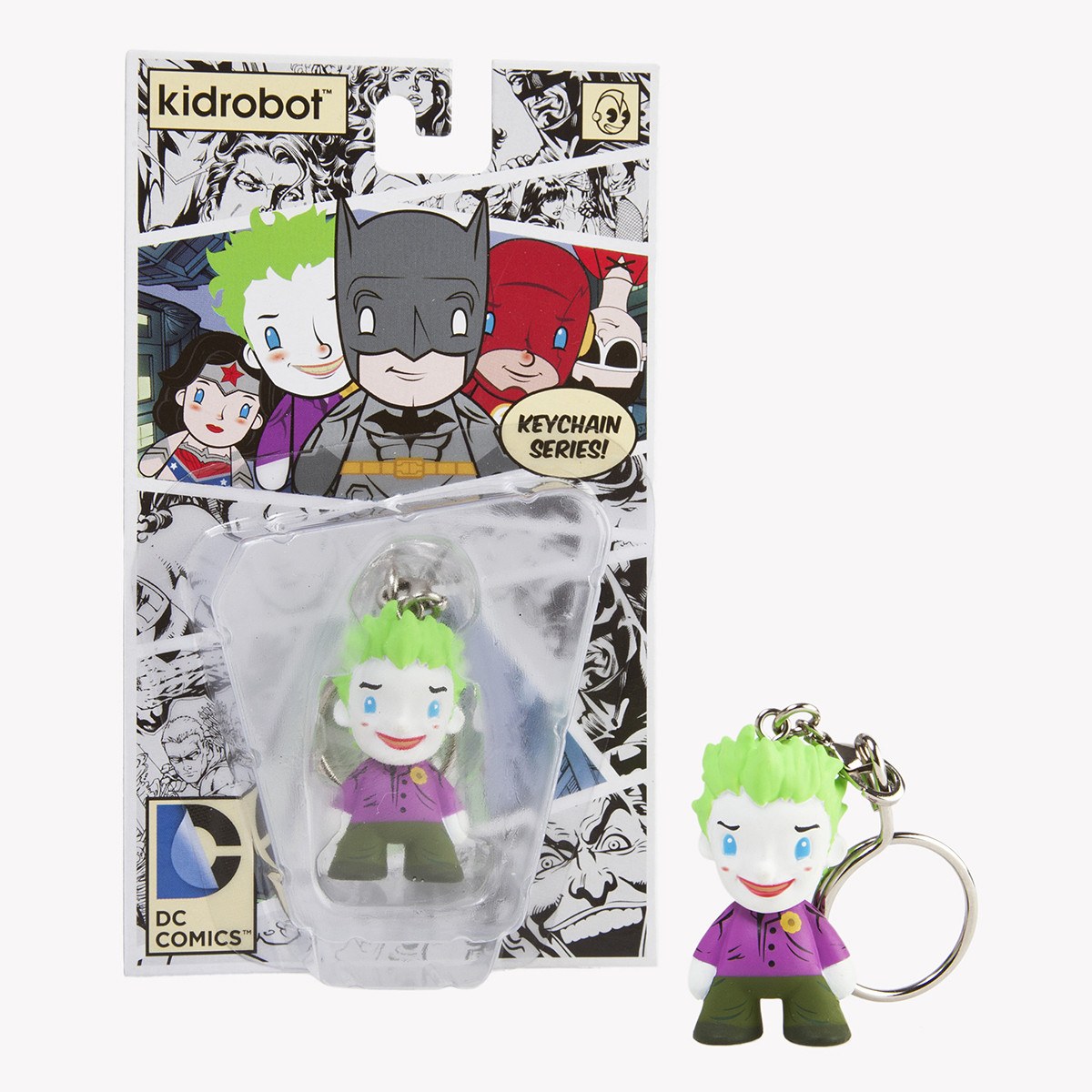 Kidrobot x DC Comics Keychain Series - Joker - Fugitive Toys