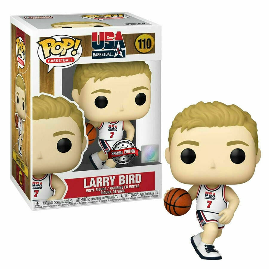 NBA Legends Pop! Vinyl Figure Larry Bird (1992 Team USA White Uniform) [110] - Fugitive Toys