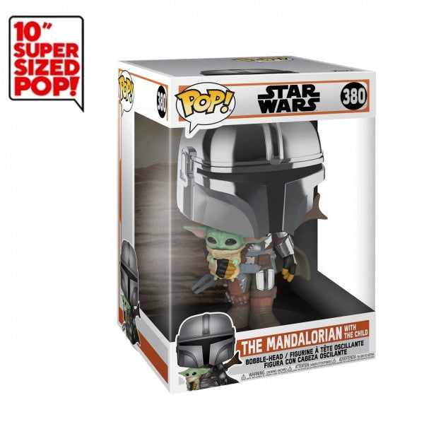 Disney Star Wars Pop! Vinyl Figure Mandalorian With The Child [10 inch] [380] - Fugitive Toys