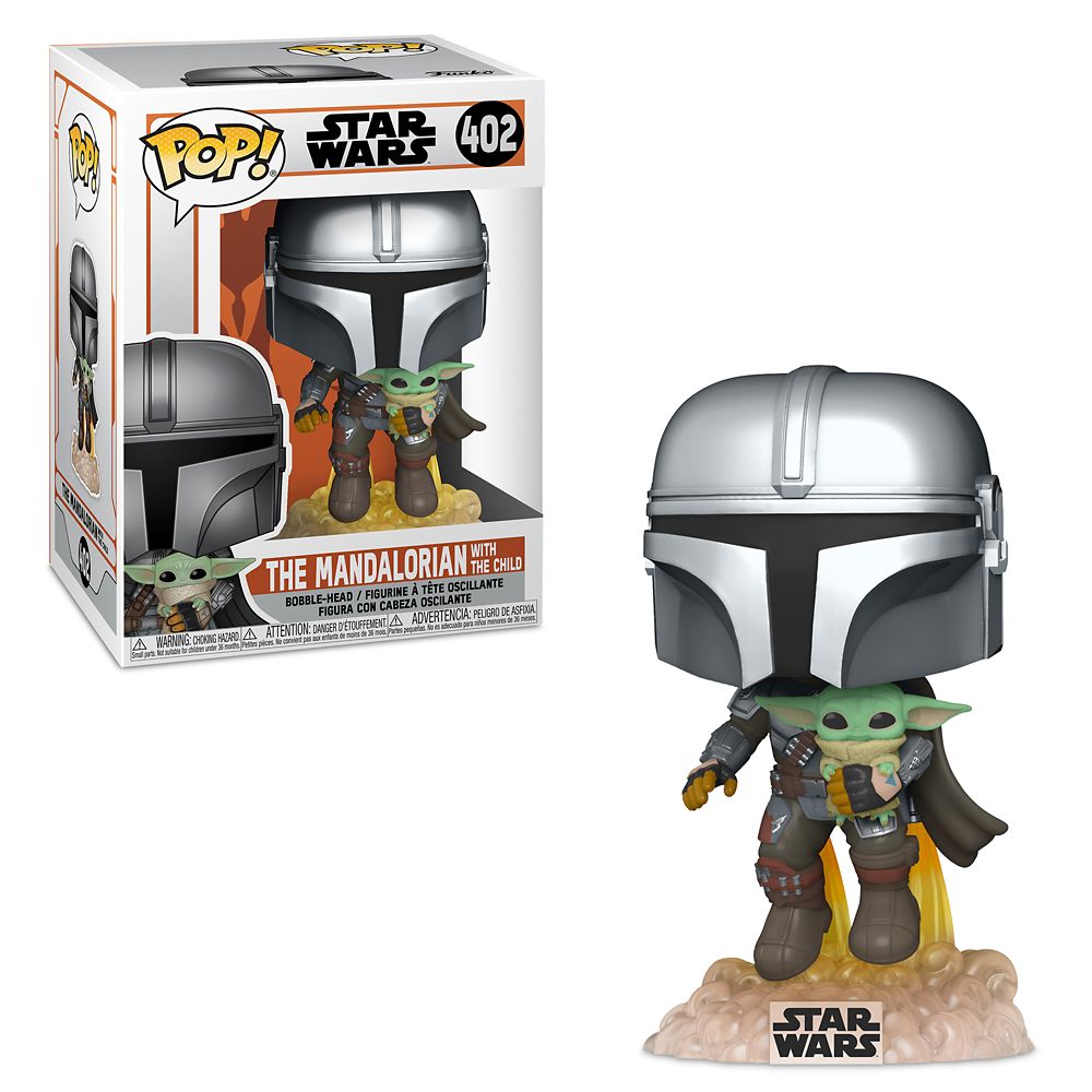 Star Wars The Mandalorian Pop! Vinyl Figure Mando Flying with The Child [402] - Fugitive Toys