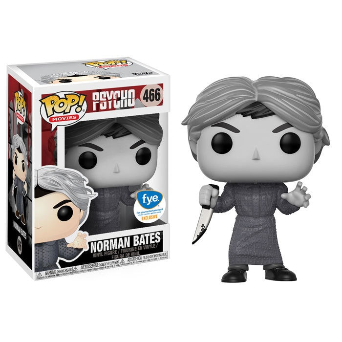 Movies Pop! Vinyl Norman Bates Black & White [Psycho] [FYE NYCC 2017 Exclusive] [466] - Fugitive Toys