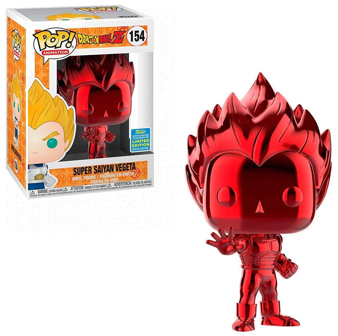 Dragon Ball Pop! Vinyl Figure Super Saiyan Vegeta (Red Chrome) (2019 Summer Exclusive) [154] - Fugitive Toys