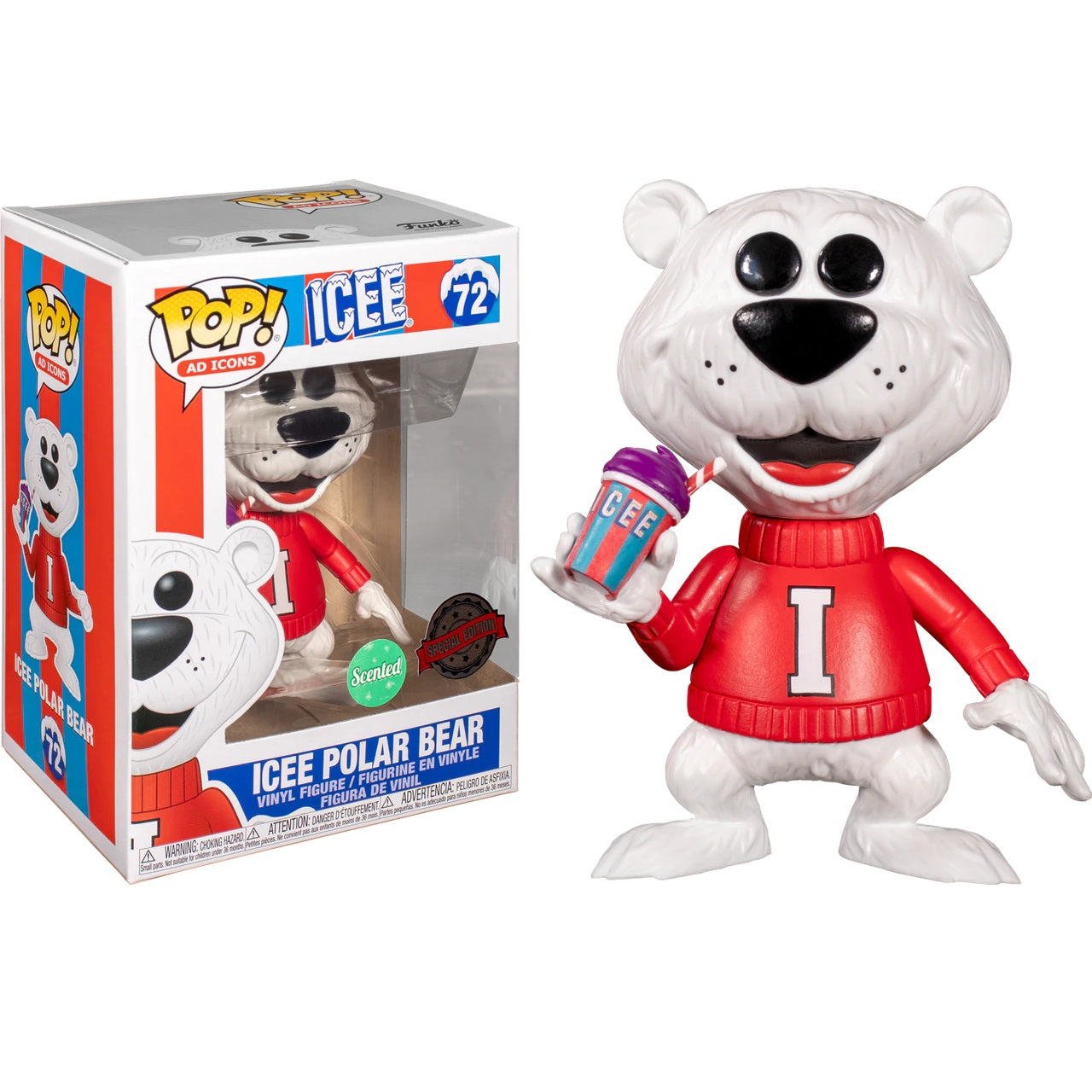 Ad Icons Pop! Vinyl Figure Icee Polar Bear Scented w/Purple Grape Icee [72] - Fugitive Toys