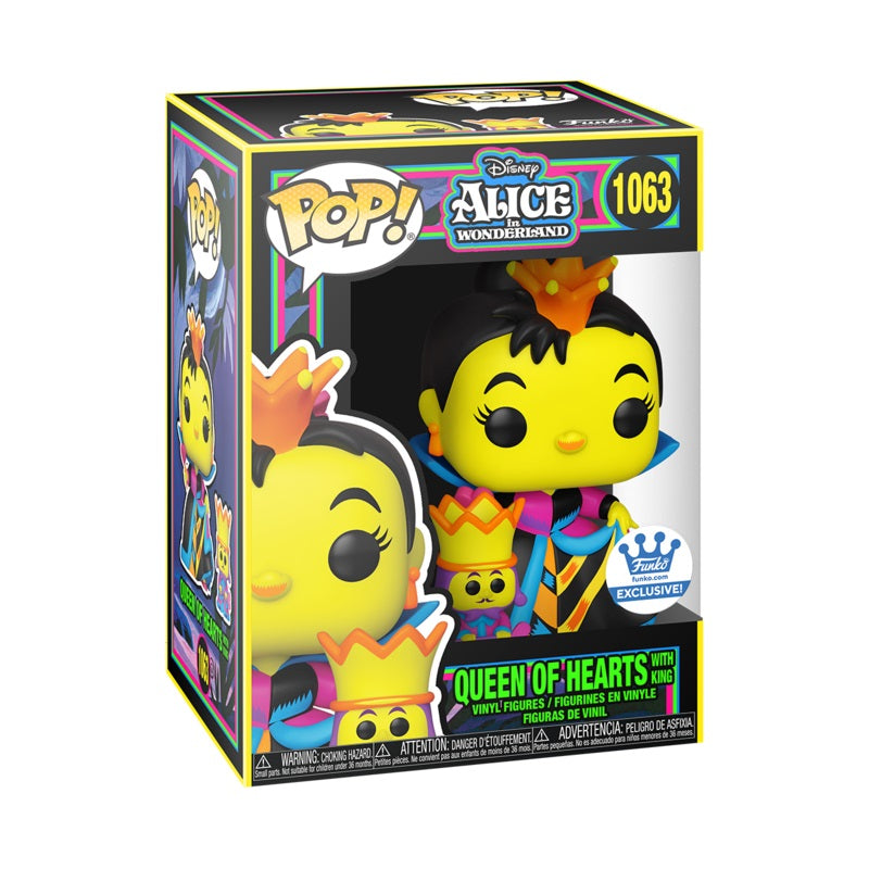 Disney Alice In Wonderland Pop! Vinyl Figure Queen of Hearts Black Light [1063] - Fugitive Toys