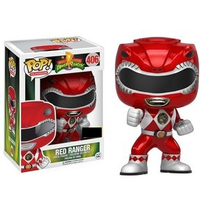 Power Rangers Pop! Vinyl Figure Red Ranger (Action Pose) (Metallic) [406] - Fugitive Toys