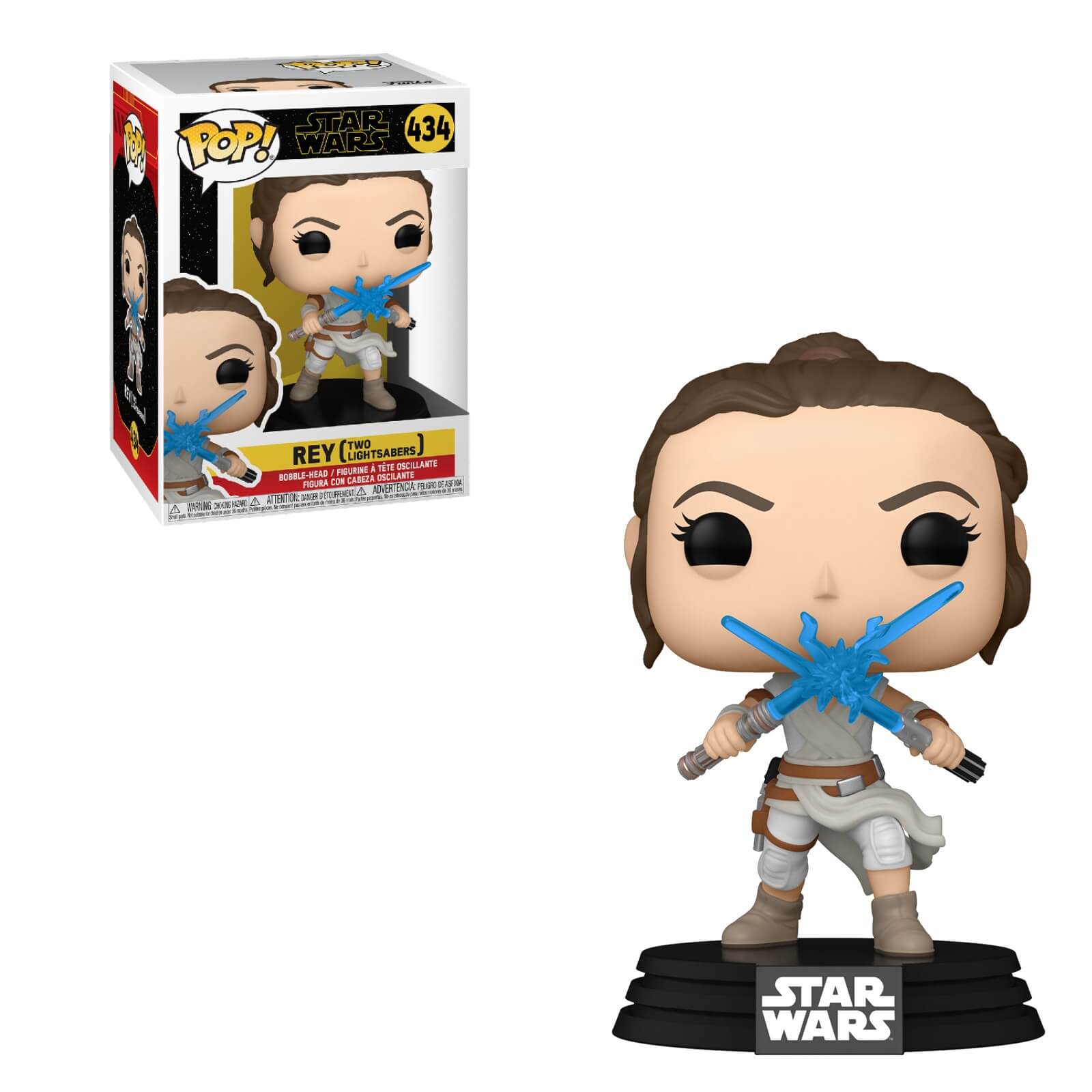 Star Wars The Rise of Skywalker Pop! Vinyl Figure Rey w/ 2 Lightsabers [434] - Fugitive Toys