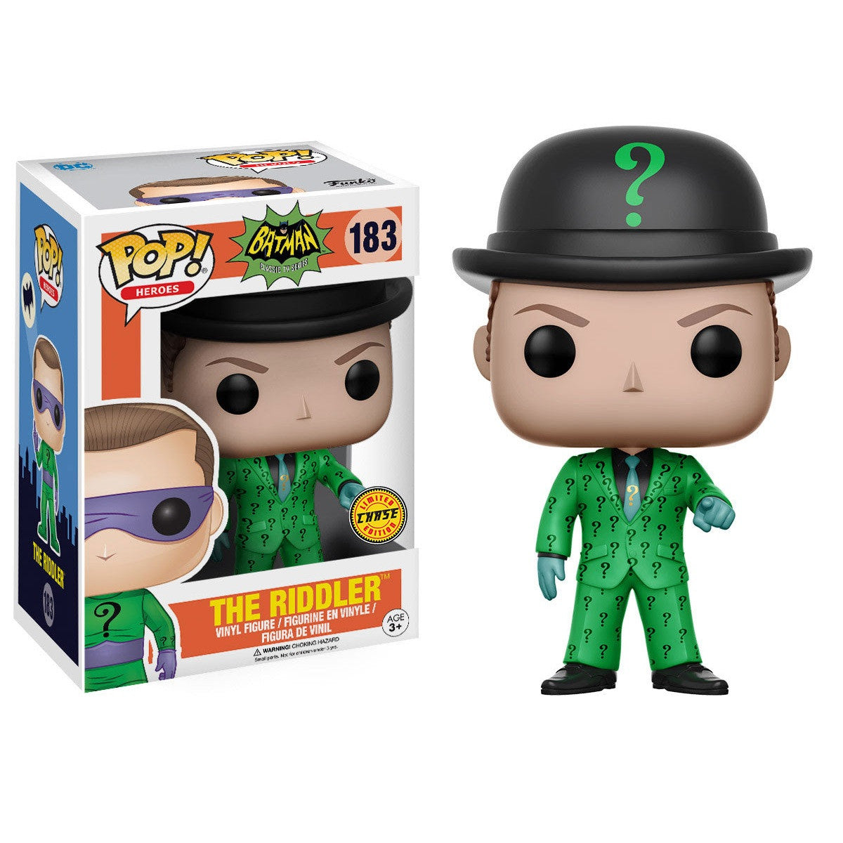 1960's Classic Batman Pop! Vinyl Figure The Riddler 1966 [Chase] - Fugitive Toys