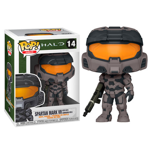 Halo Infinite Pop! Vinyl Figure Spartan Mark VII w/ VK78 Commando Rifle (Gray) [14] - Fugitive Toys