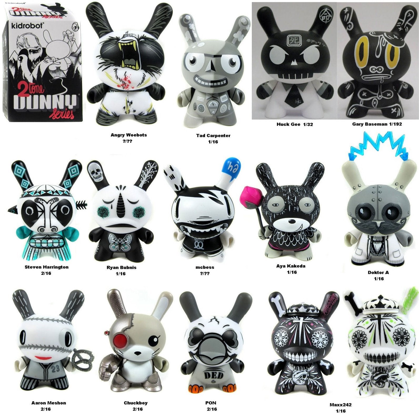 Kidrobot Dunny 2Tone Series (1 Blind Box) - Fugitive Toys