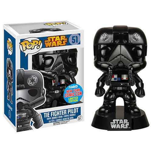 Star Wars Pop! Vinyl Bobblehead Chrome Tie Fighter Pilot [NYCC 2015 Exclusive] - Fugitive Toys