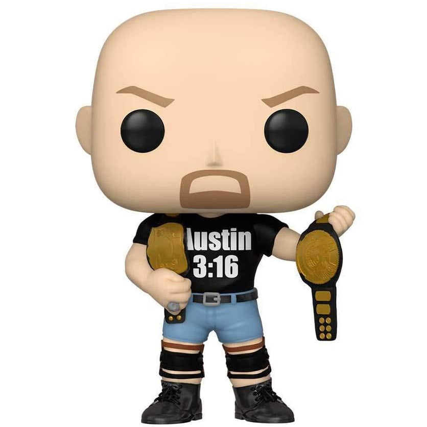 WWE Pop! Vinyl Figure Stone Cold Steve Austin with 2 Belts (7/11 Exclusive) [89] - Fugitive Toys