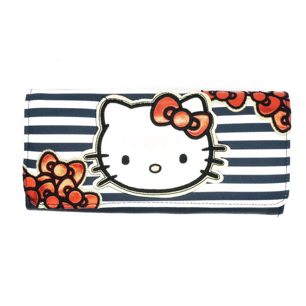 Loungefly x Hello Kitty Striped Metallic Tri-Fold Wallet - Fugitive Toys