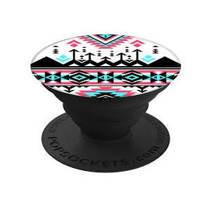 PopSockets Designs: Coral, Teal & Black Tribal Pattern - Fugitive Toys