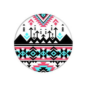 PopSockets Designs: Coral, Teal & Black Tribal Pattern - Fugitive Toys