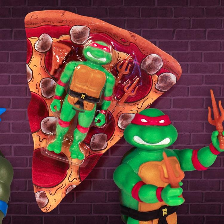 Super7 Teenage Mutant Ninja Turtles Pizza Box Set 4 ReAction Figures [2019 SDCC] - Fugitive Toys