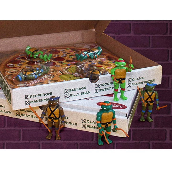 Super7 Teenage Mutant Ninja Turtles Pizza Box Set 4 ReAction Figures [2019 SDCC] - Fugitive Toys