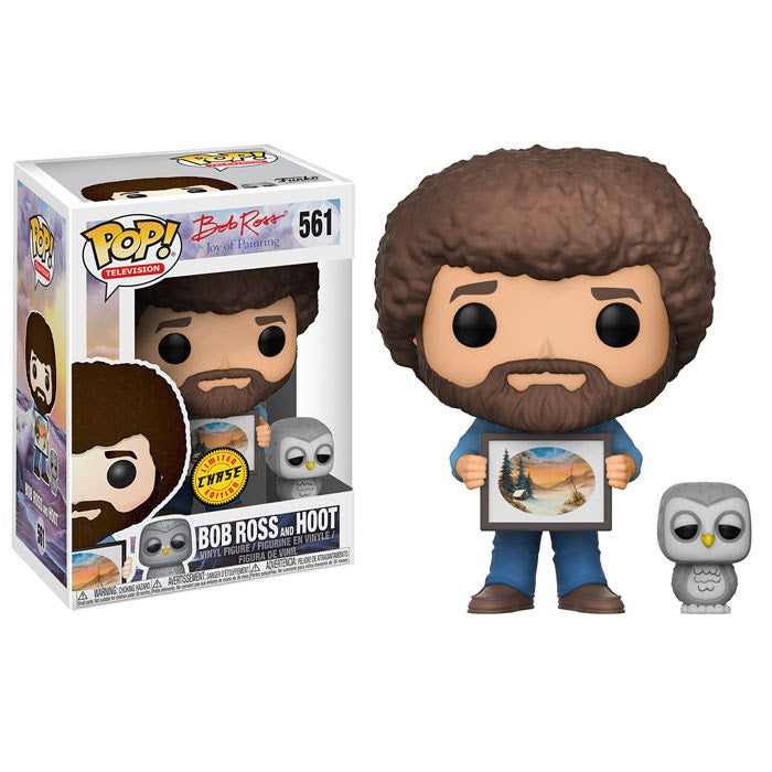 The Joy of Painting Pop! Vinyl Figure Bob Ross and Hoot (Chase) [561] - Fugitive Toys