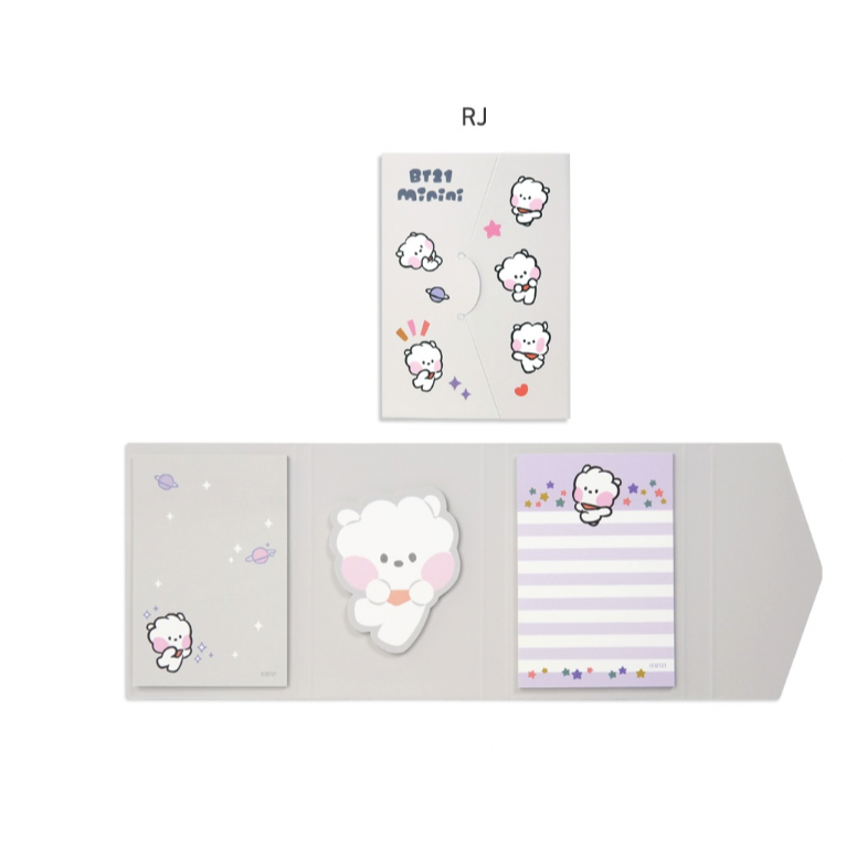 BT21 Minini Sticky Memo Note Pad - RJ - Fugitive Toys