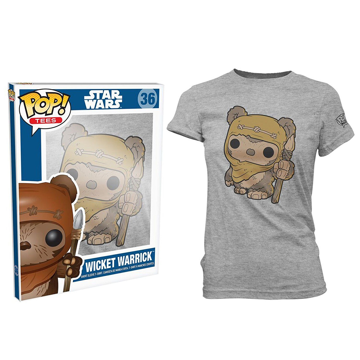 Star Wars Pop! Tees Ewok Wicket Warrick [36]  Women's - Medium - Fugitive Toys