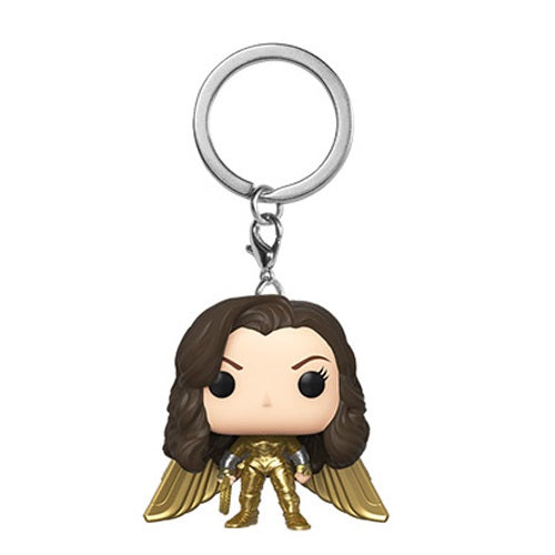 Wonder Woman 1984 Pocket Pop! Keychain Wonder Woman Golden Armor (No Helmet) - Fugitive Toys