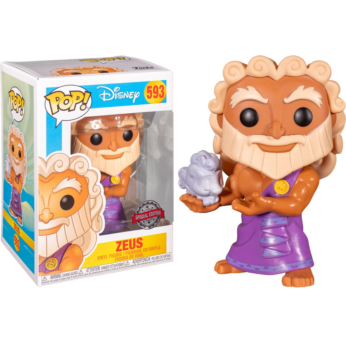 Disney Hercules Pop! Vinyl Figure Zeus holding Cloud Pegasus [593] - Fugitive Toys