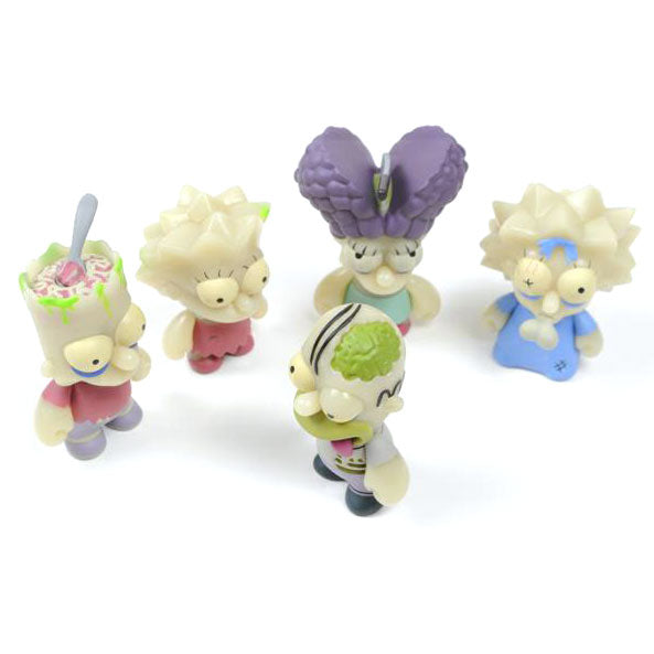 Kidrobot x The Simpsons Tree House of Horrors Zombie Family 5 Pack (GITD) - Fugitive Toys